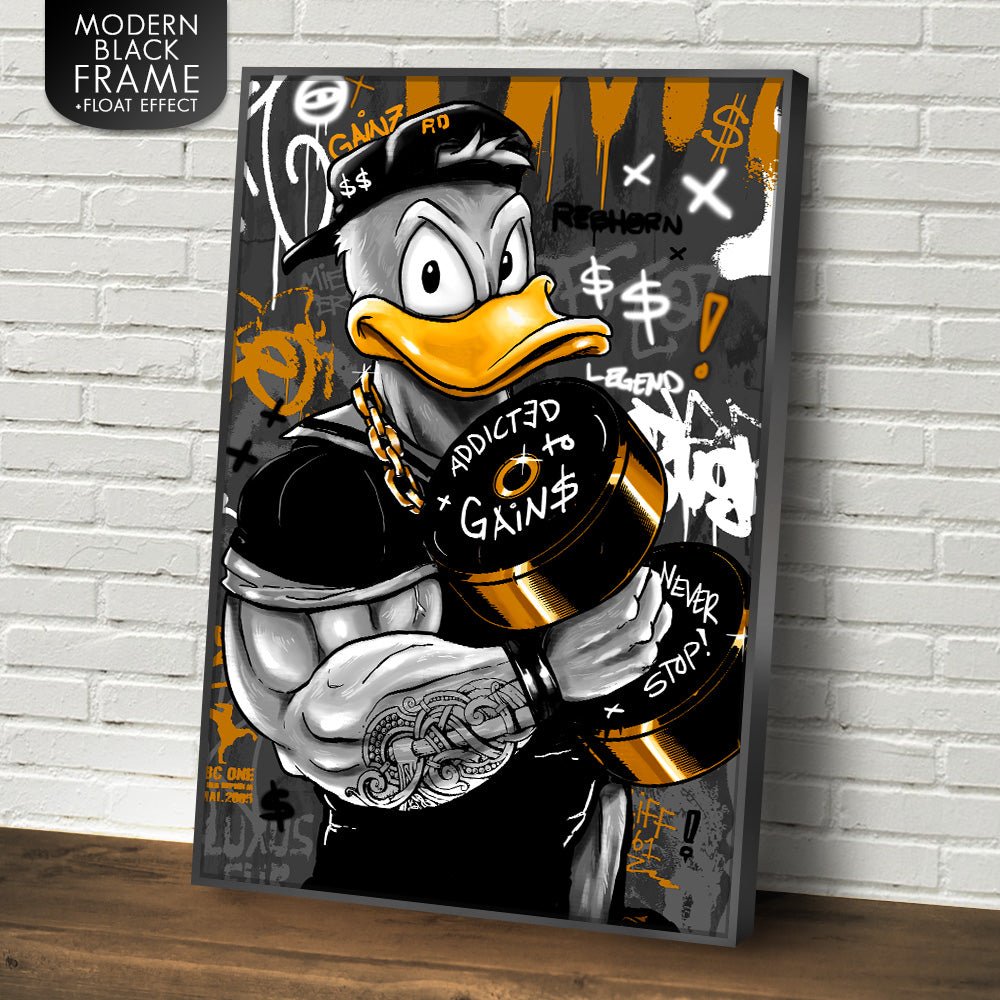ADDICTED TO GAINS WITH DONALD DUCK - REBHORN DESIGN