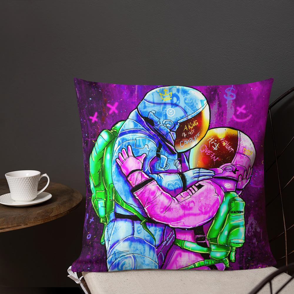 A KING IS NOT COMPLETE WITHOUT HIS QUEEN PREMIUM PILLOW - REBHORN DESIGN