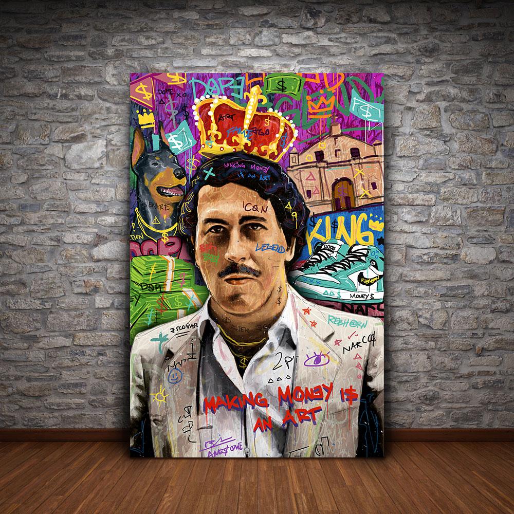Making Money Is An Art (Escobar Edition) Modern Day Canvas Wall Art REBHORN DESIGN