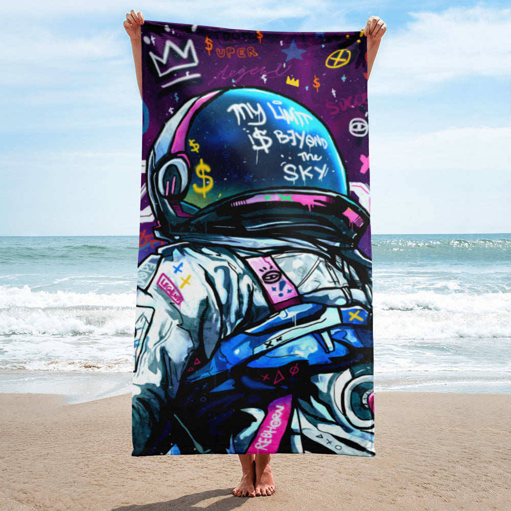 My Limit Is Beyond The Sky Beach Towel By Rebhorn