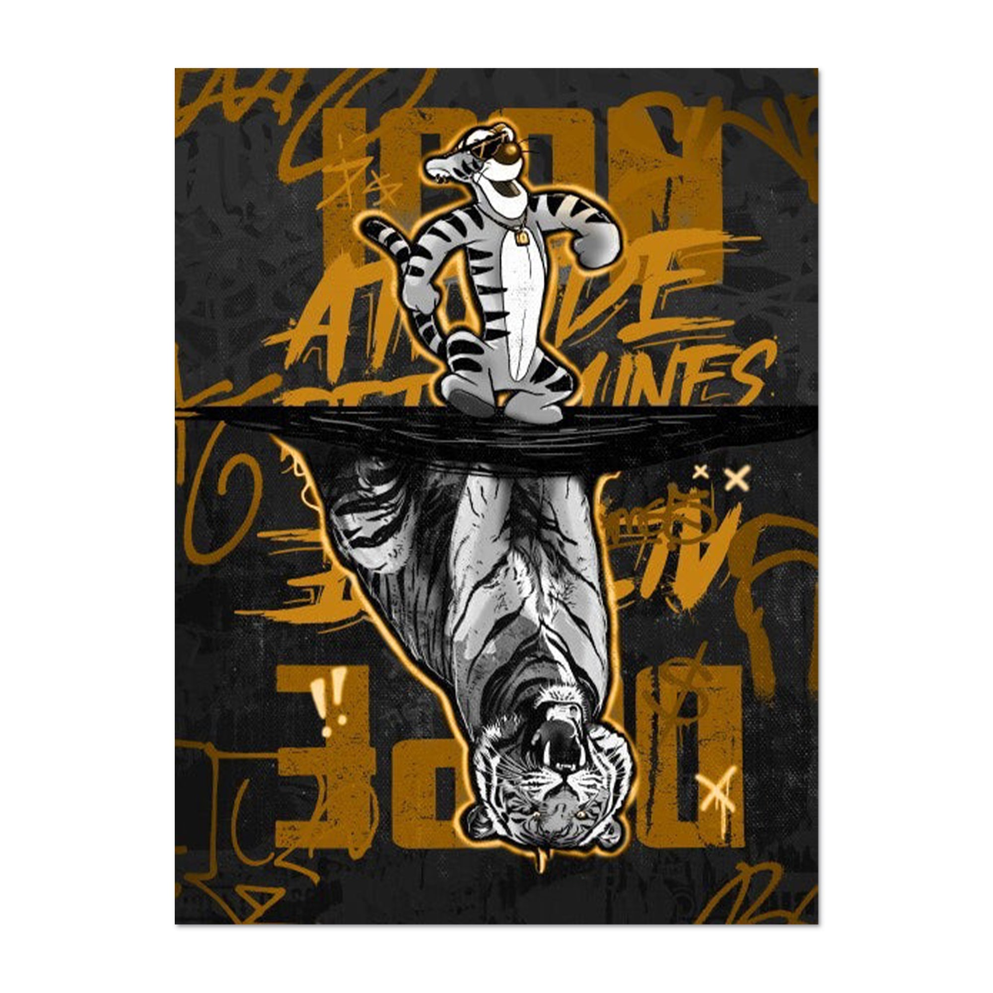 ATTITUDE DETERMINES ALTITUDE BLACK AND GOLD BEACH TOWEL - REBHORN DESIGN