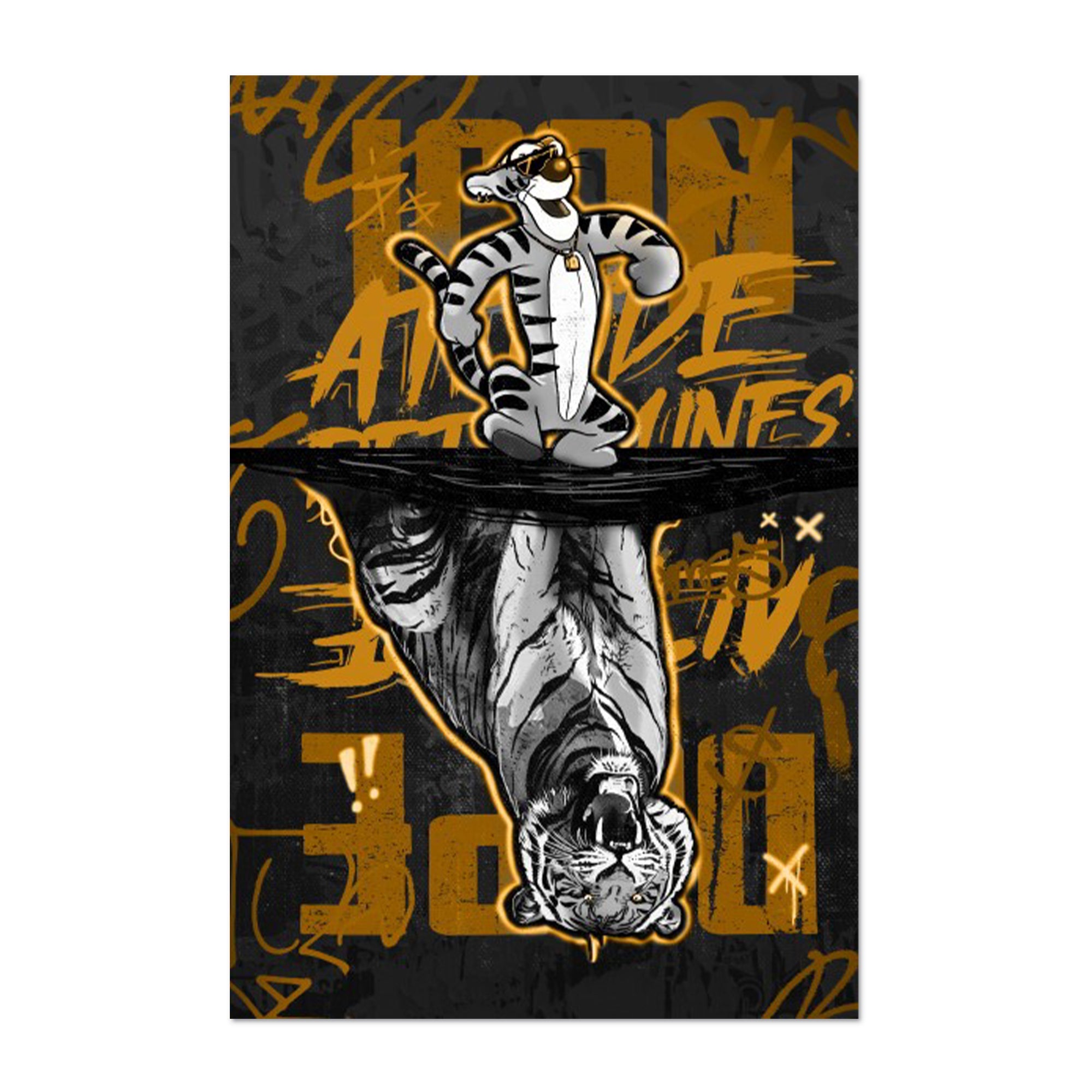 ATTITUDE DETERMINES ALTITUDE BLACK AND GOLD BEACH TOWEL - REBHORN DESIGN