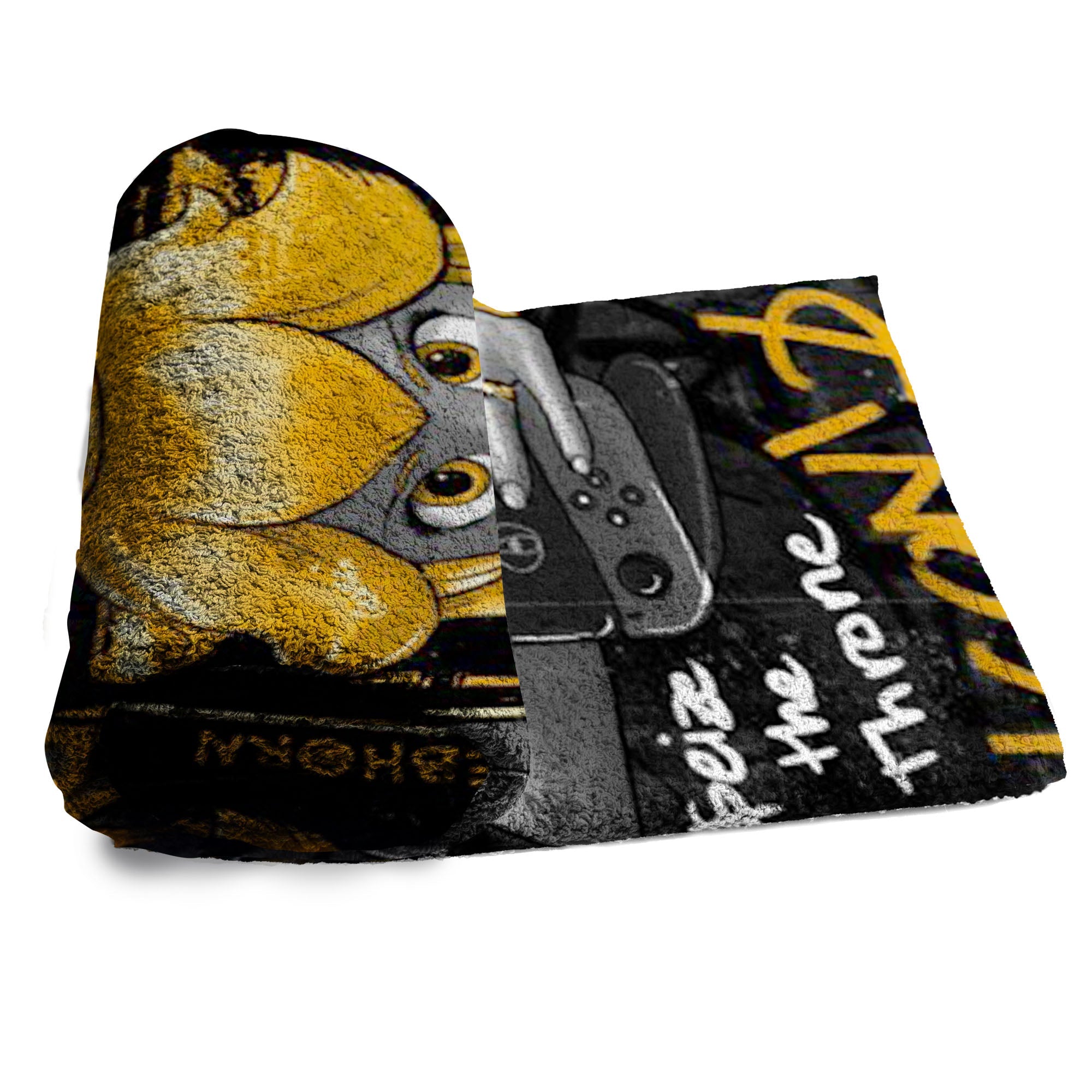 Dare to Play, Seize the Throne Black & Gold Beach Towel - REBHORN DESIGN