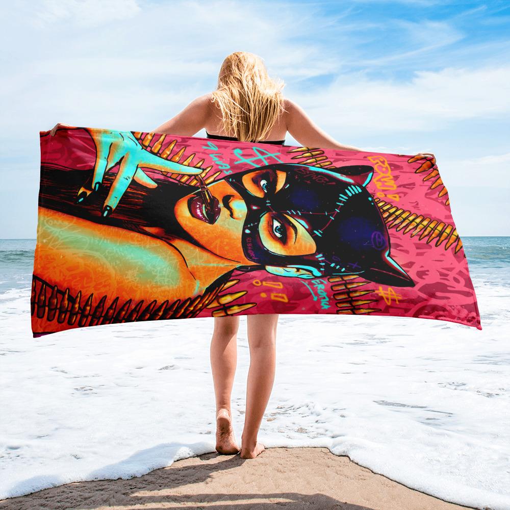 9 LIVES BEACH TOWEL - REBHORN DESIGN