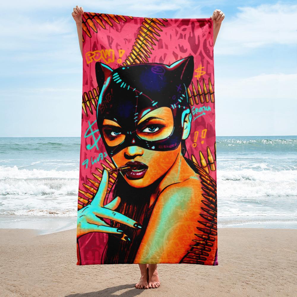 9 LIVES BEACH TOWEL - REBHORN DESIGN