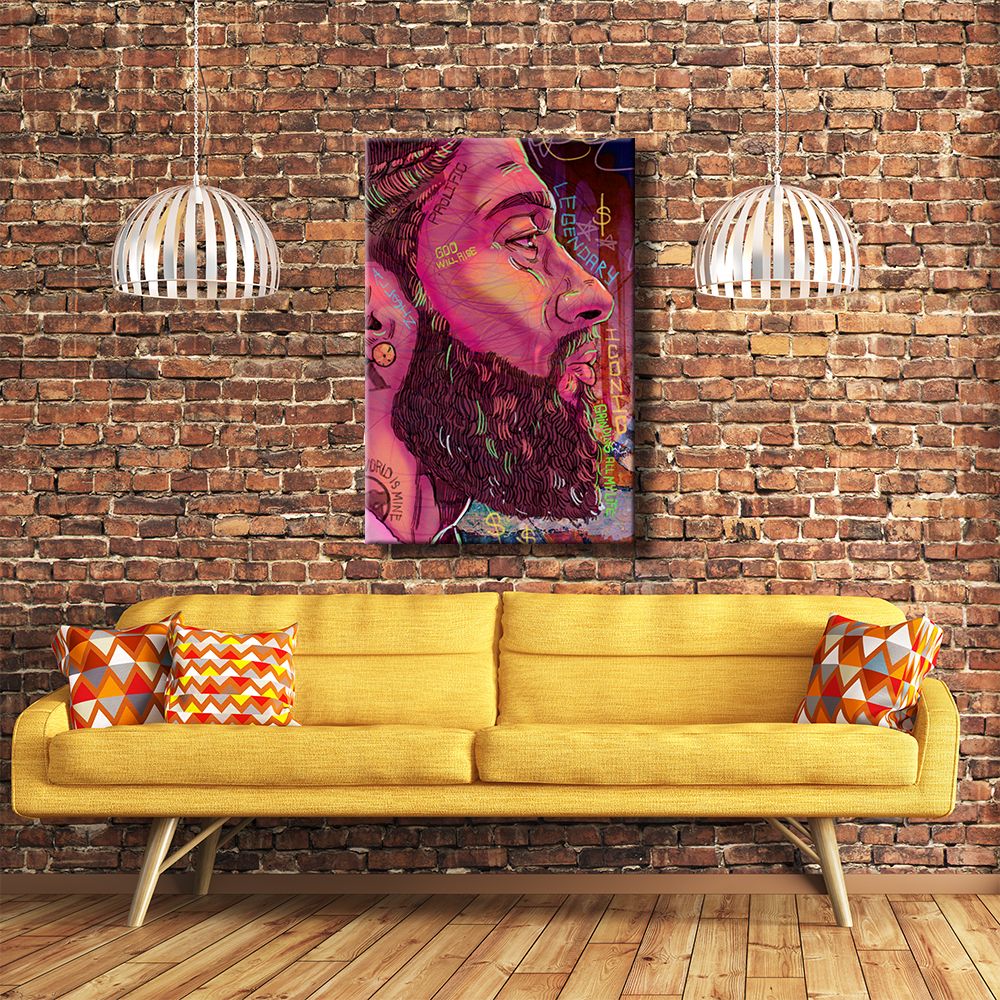 Nipsey Husstle Gallery Wrap Canvas Art for Living Room
