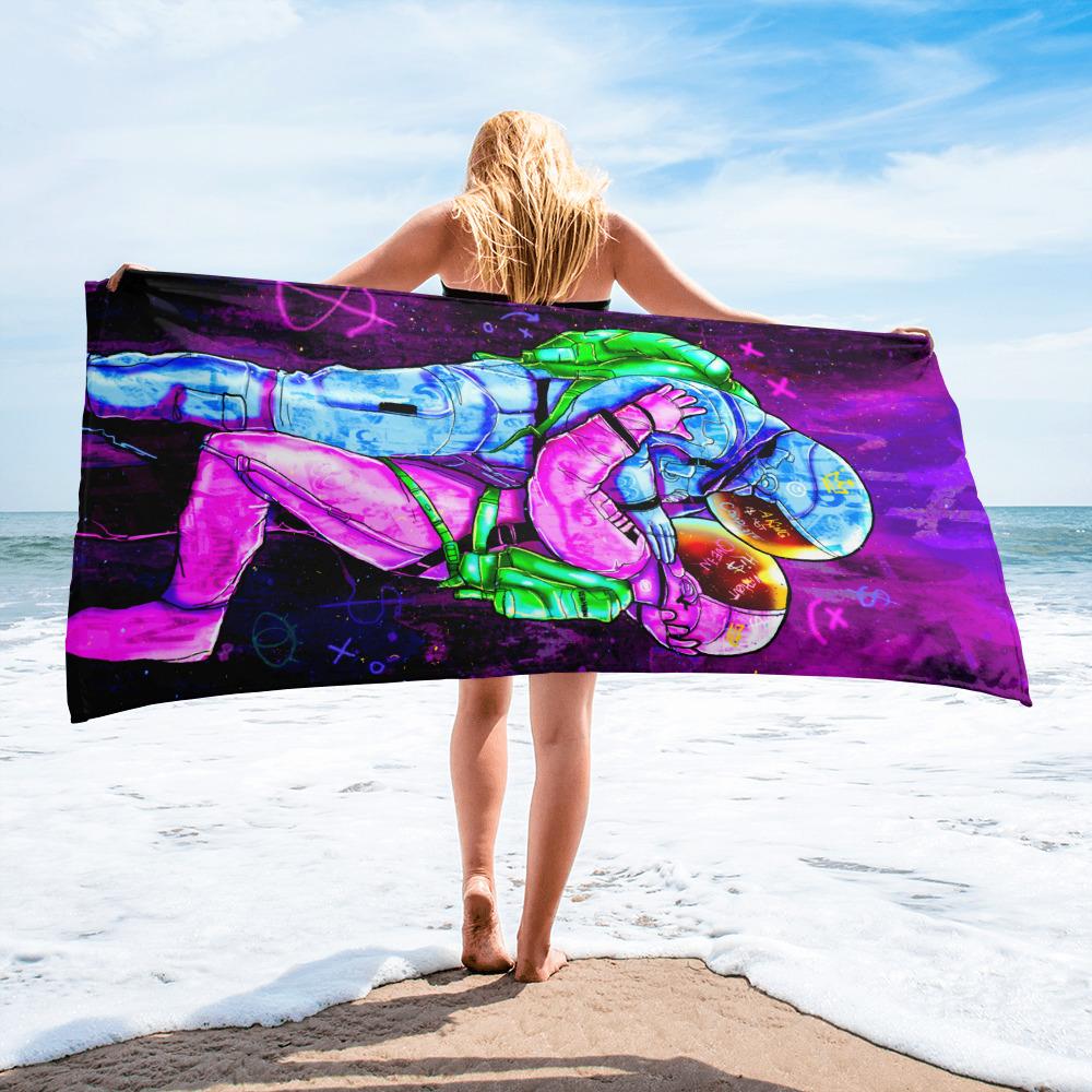 A KING IS NOT COMPLETE WITHOUT HIS QUEEN - BEACH TOWEL - REBHORN DESIGN