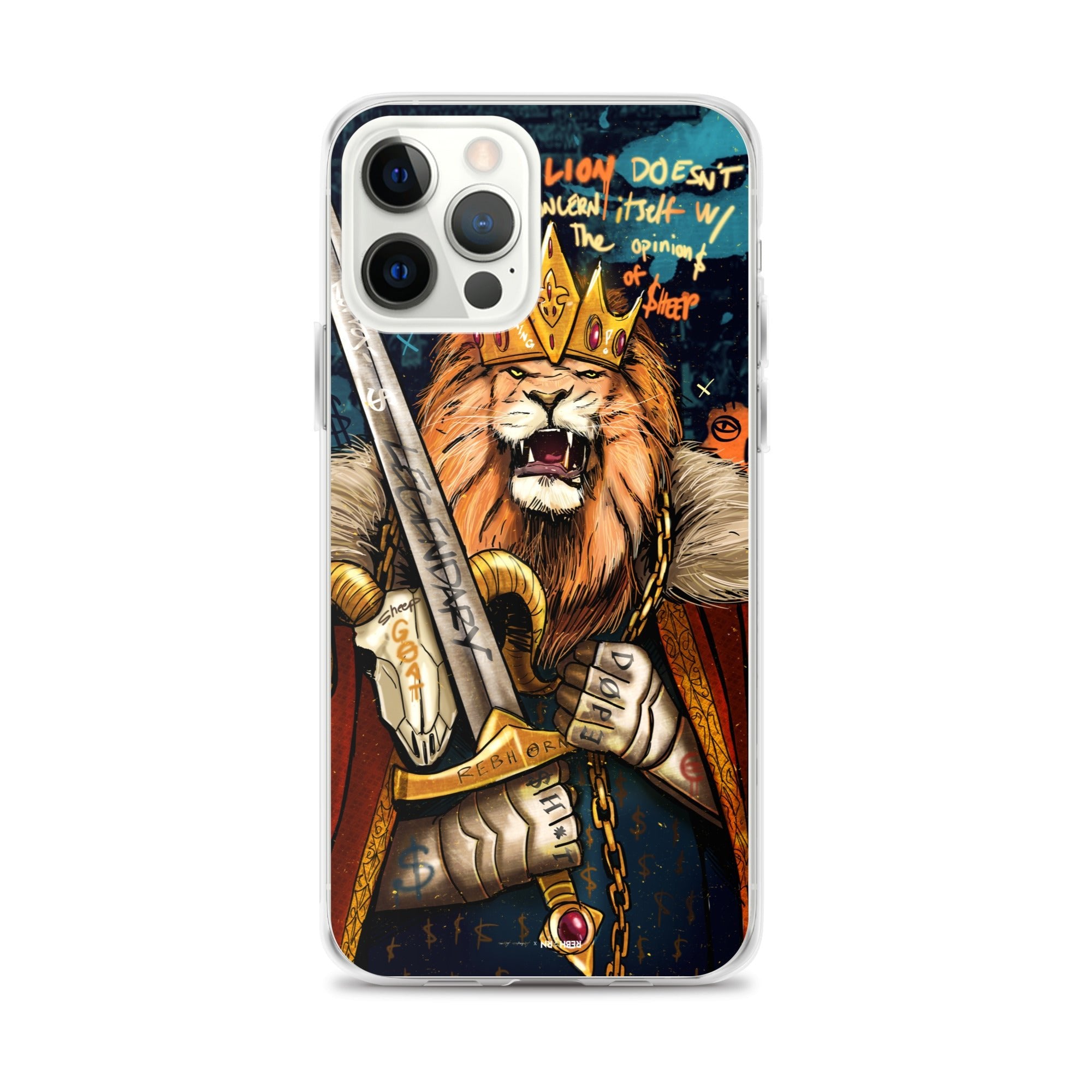 A Lion Doesn't Concern Itself with the Opinions of Sheep iPhone Case - REBHORN DESIGN