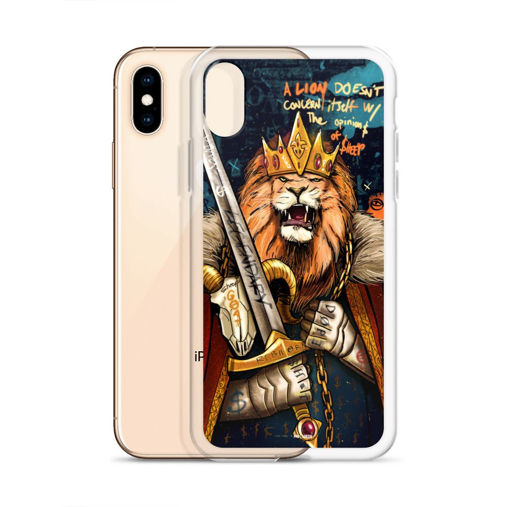 A Lion Doesn't Concern Itself with the Opinions of Sheep iPhone Case - REBHORN DESIGN