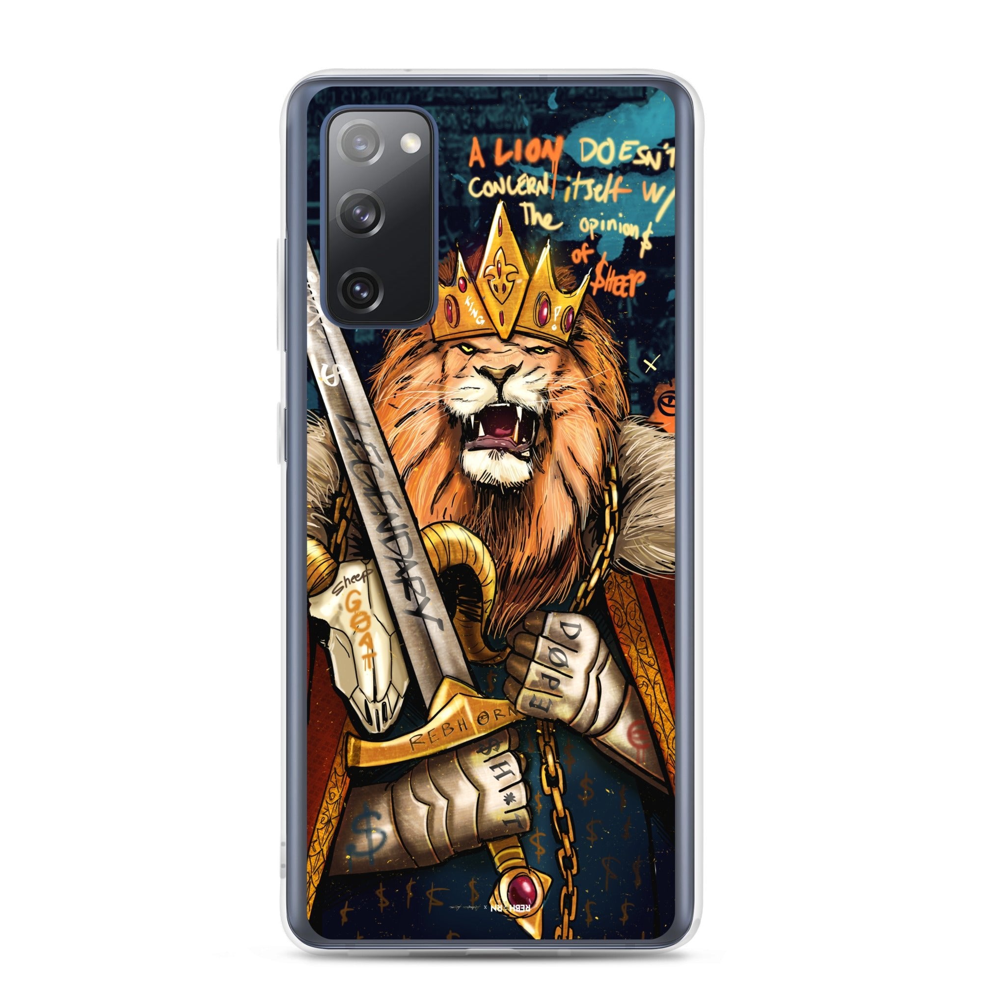 A Lion Doesn't Concern Itself with the Opinions of Sheep Samsung Case - REBHORN DESIGN