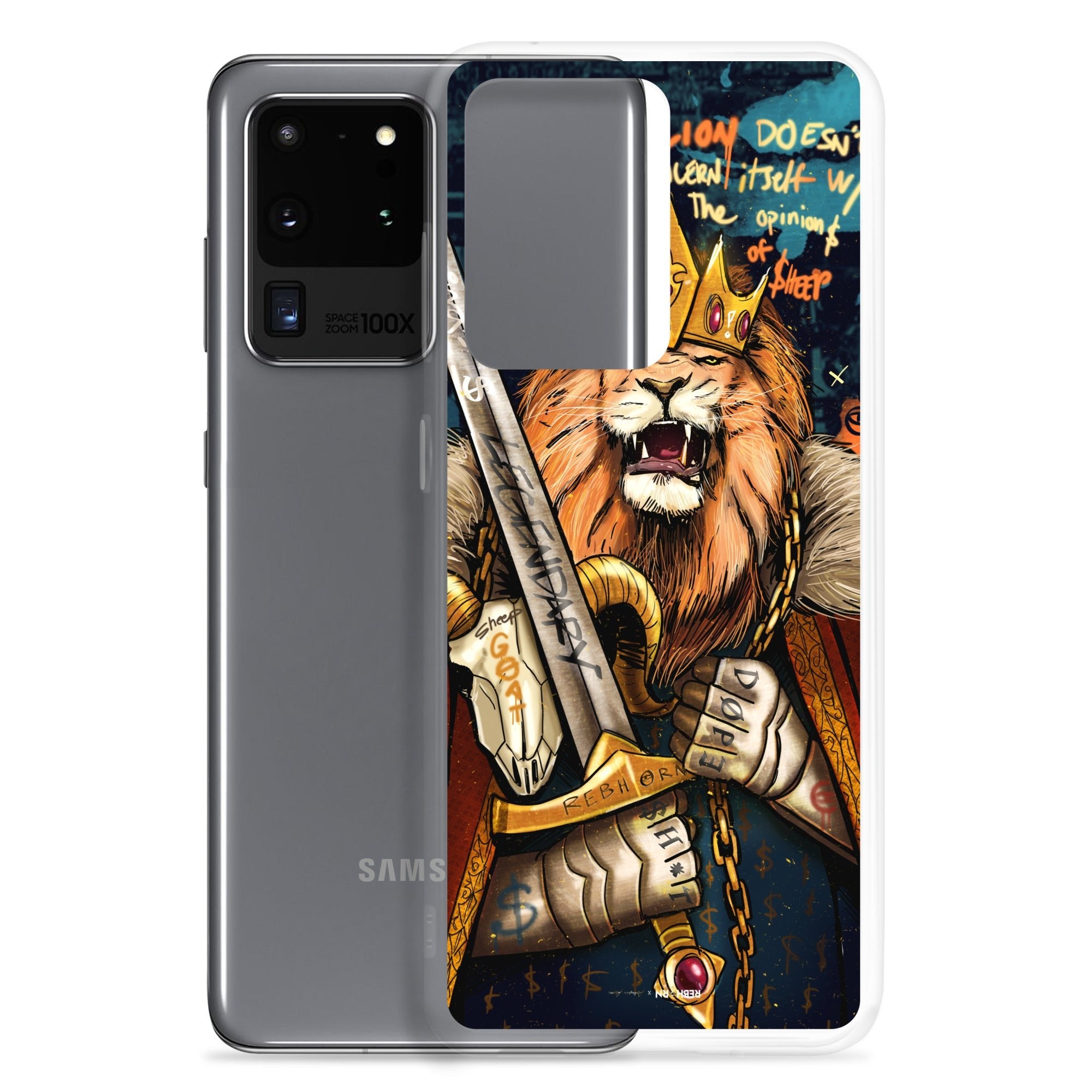 A Lion Doesn't Concern Itself with the Opinions of Sheep Samsung Case - REBHORN DESIGN