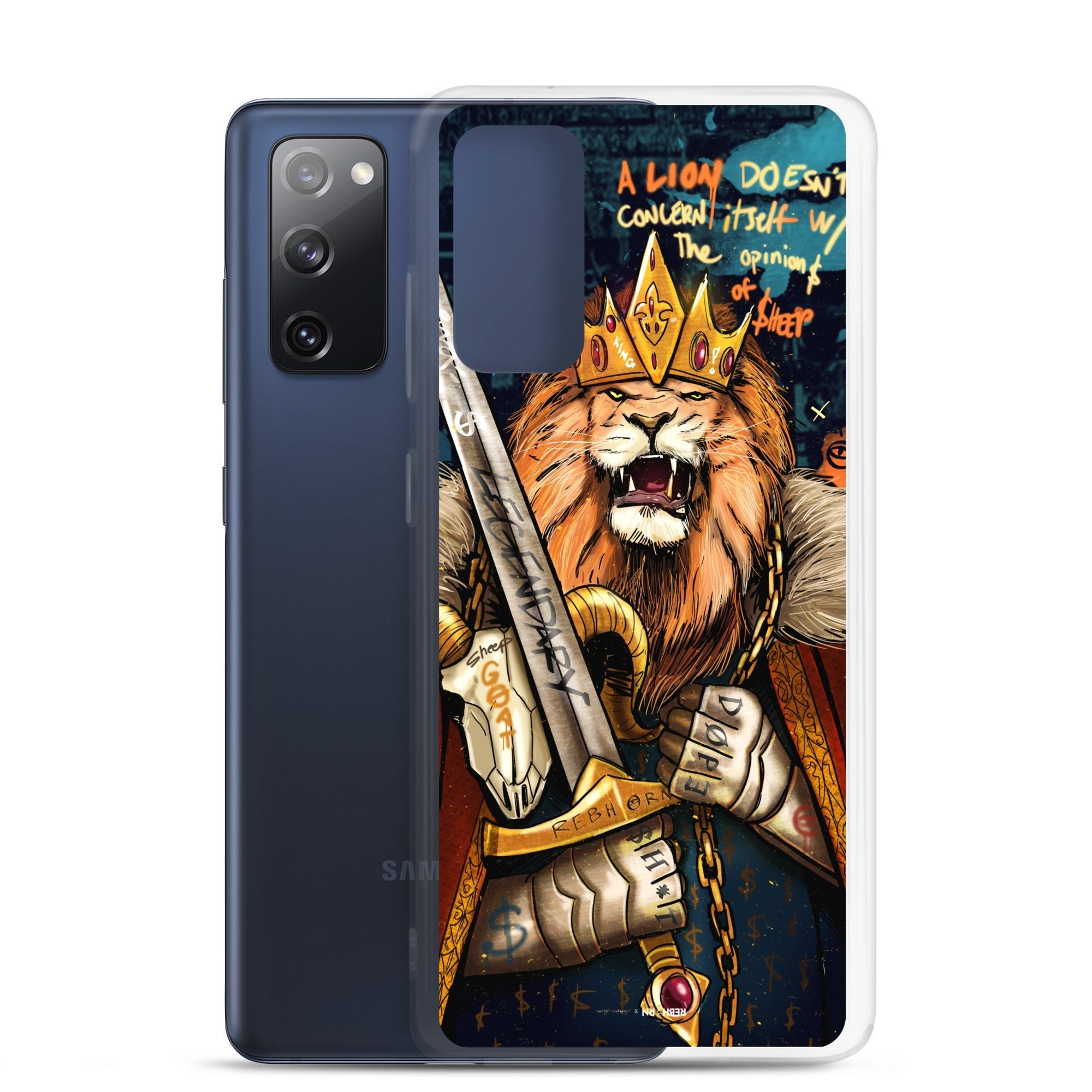 A Lion Doesn't Concern Itself with the Opinions of Sheep Samsung Case - REBHORN DESIGN