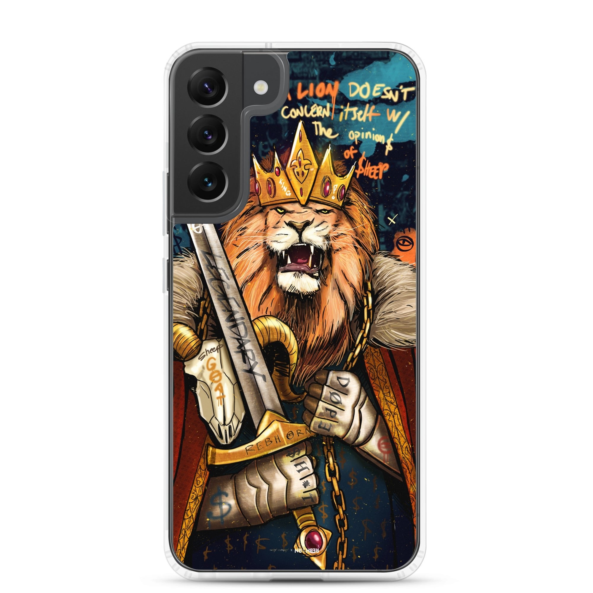 A Lion Doesn't Concern Itself with the Opinions of Sheep Samsung Case - REBHORN DESIGN