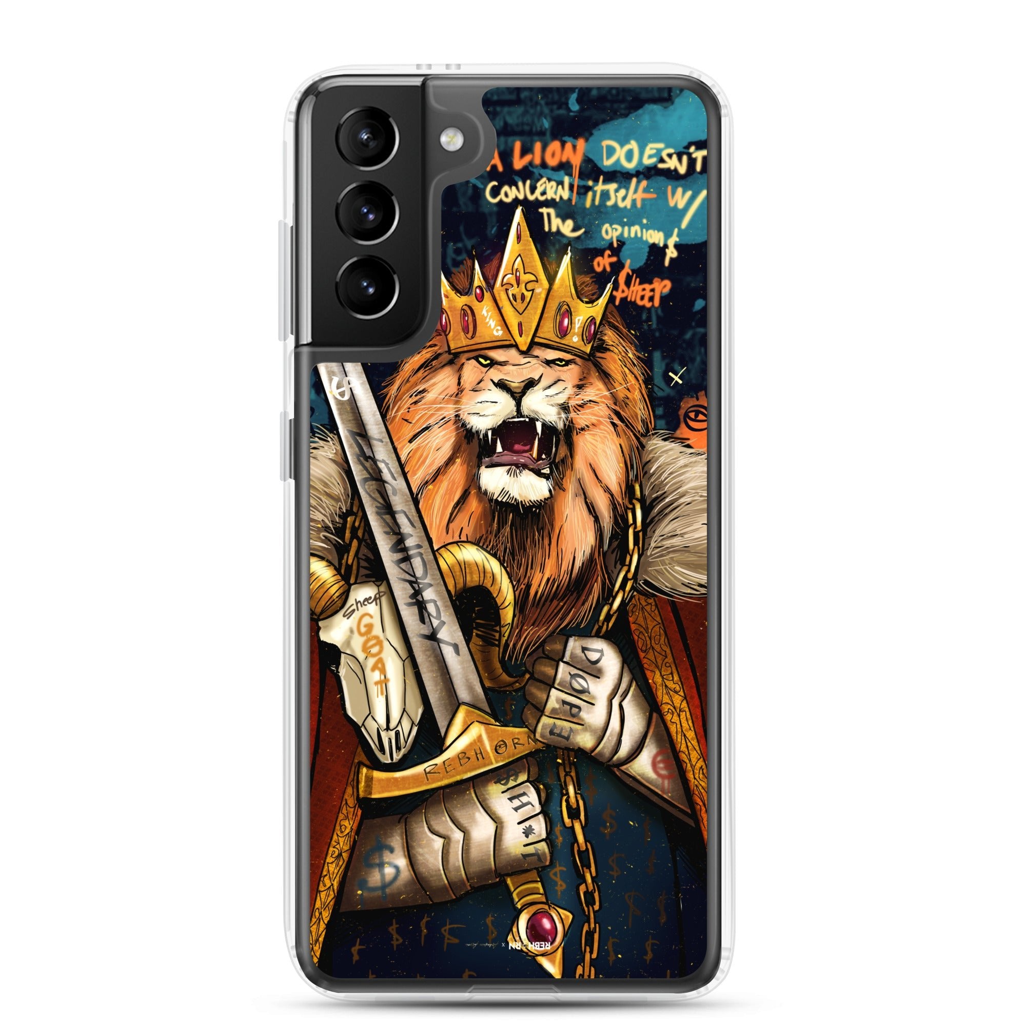 A Lion Doesn't Concern Itself with the Opinions of Sheep Samsung Case - REBHORN DESIGN