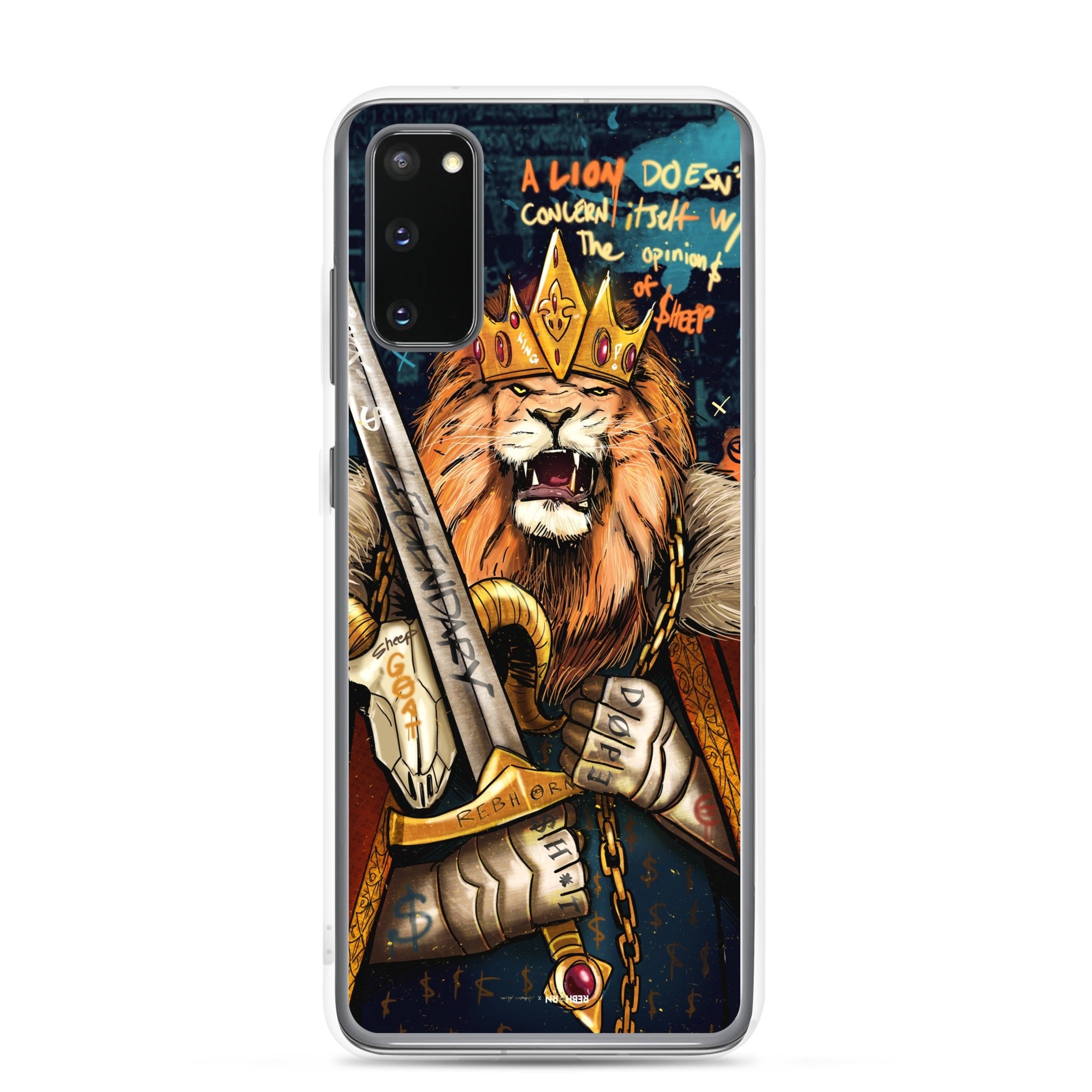 A Lion Doesn't Concern Itself with the Opinions of Sheep Samsung Case - REBHORN DESIGN