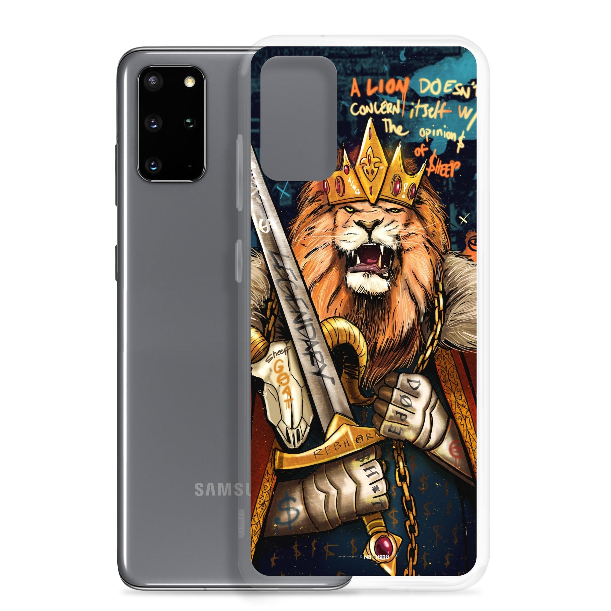 A Lion Doesn't Concern Itself with the Opinions of Sheep Samsung Case - REBHORN DESIGN