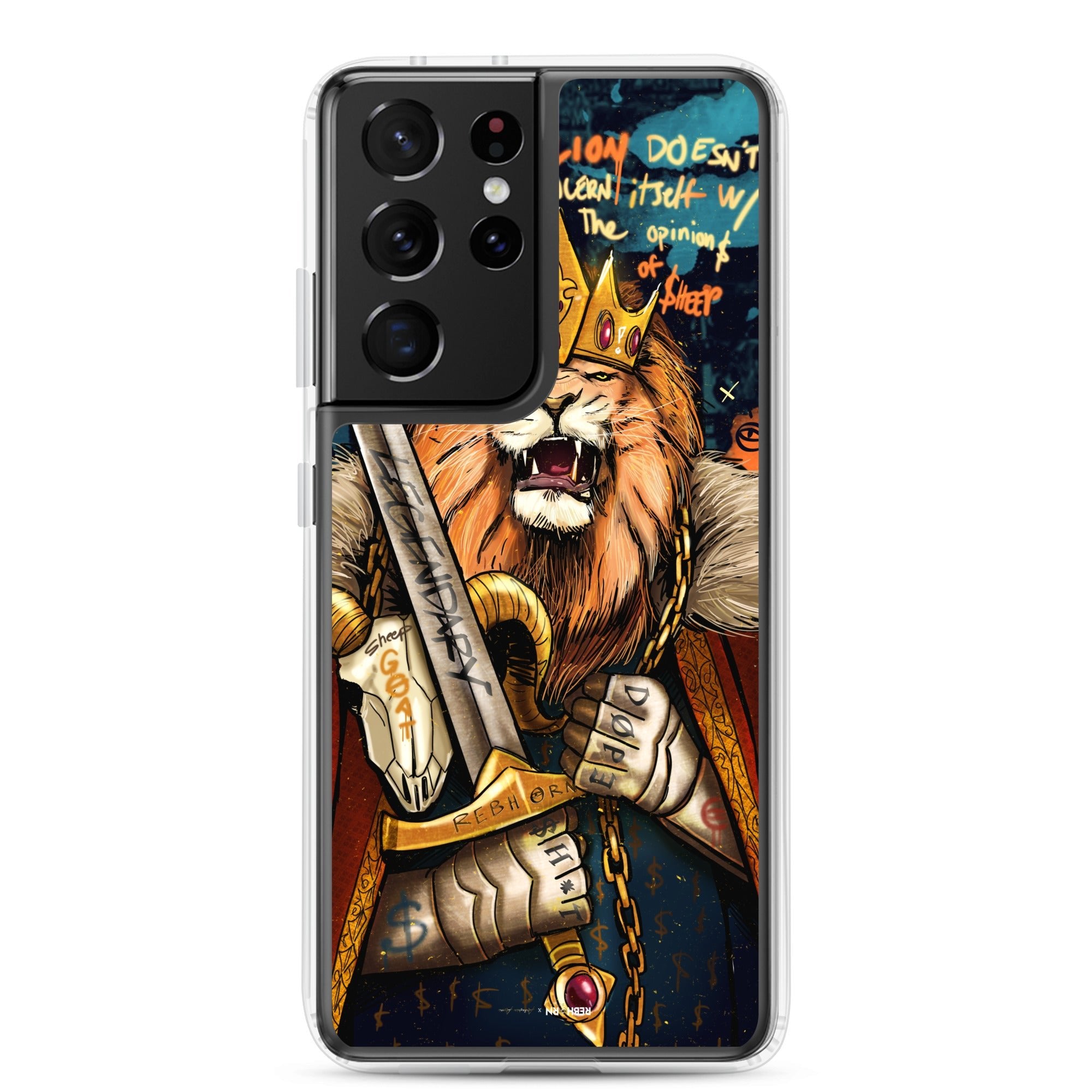 A Lion Doesn't Concern Itself with the Opinions of Sheep Samsung Case - REBHORN DESIGN