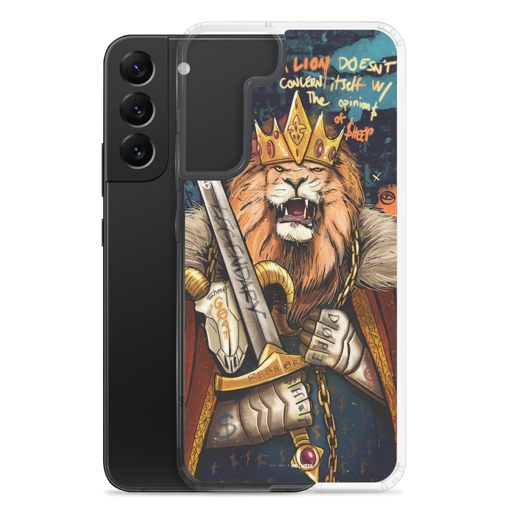 A Lion Doesn't Concern Itself with the Opinions of Sheep Samsung Case - REBHORN DESIGN