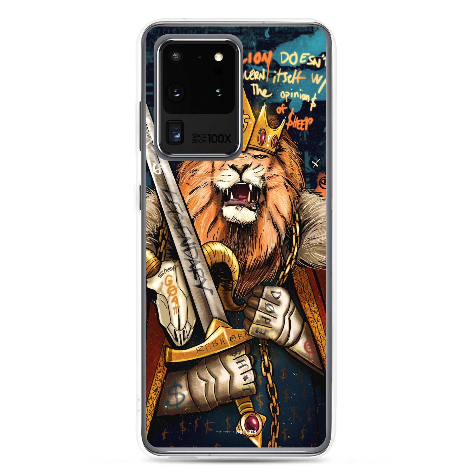 A Lion Doesn't Concern Itself with the Opinions of Sheep Samsung Case - REBHORN DESIGN