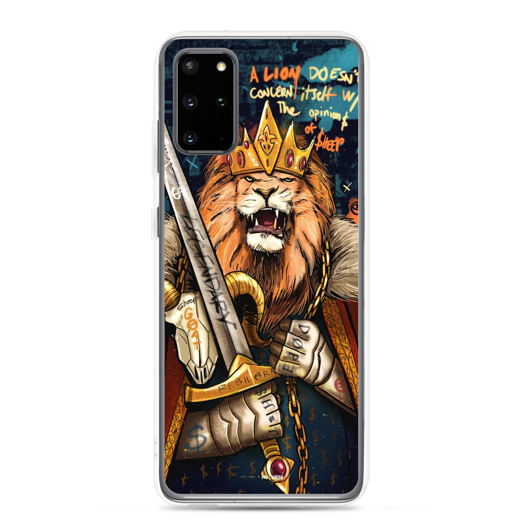 A Lion Doesn't Concern Itself with the Opinions of Sheep Samsung Case - REBHORN DESIGN