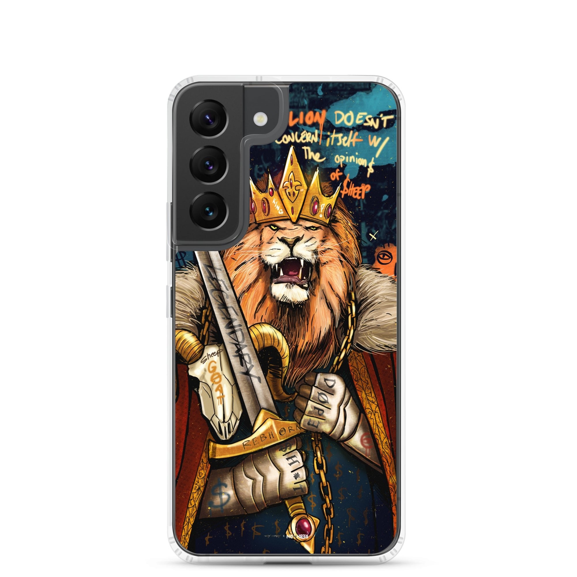 A Lion Doesn't Concern Itself with the Opinions of Sheep Samsung Case - REBHORN DESIGN