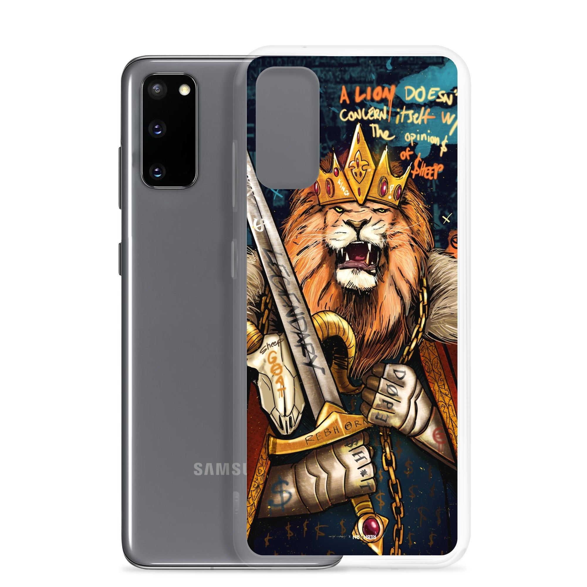 A Lion Doesn't Concern Itself with the Opinions of Sheep Samsung Case - REBHORN DESIGN