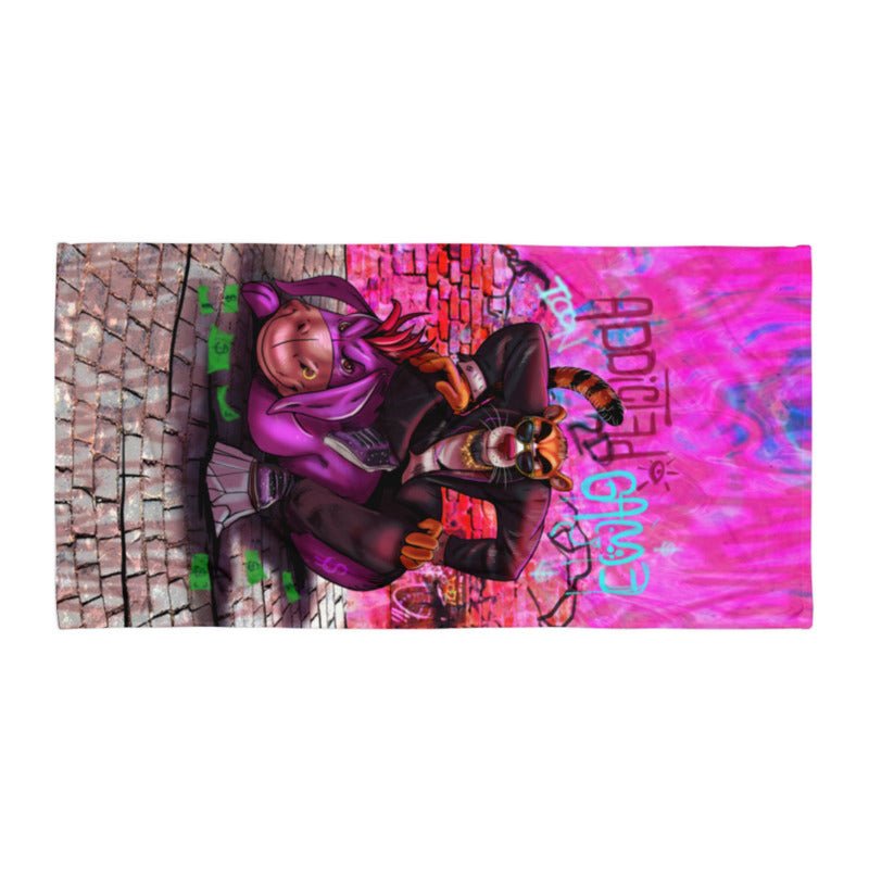 ADDICTED TO THE GAME BEACH TOWEL - REBHORN DESIGN