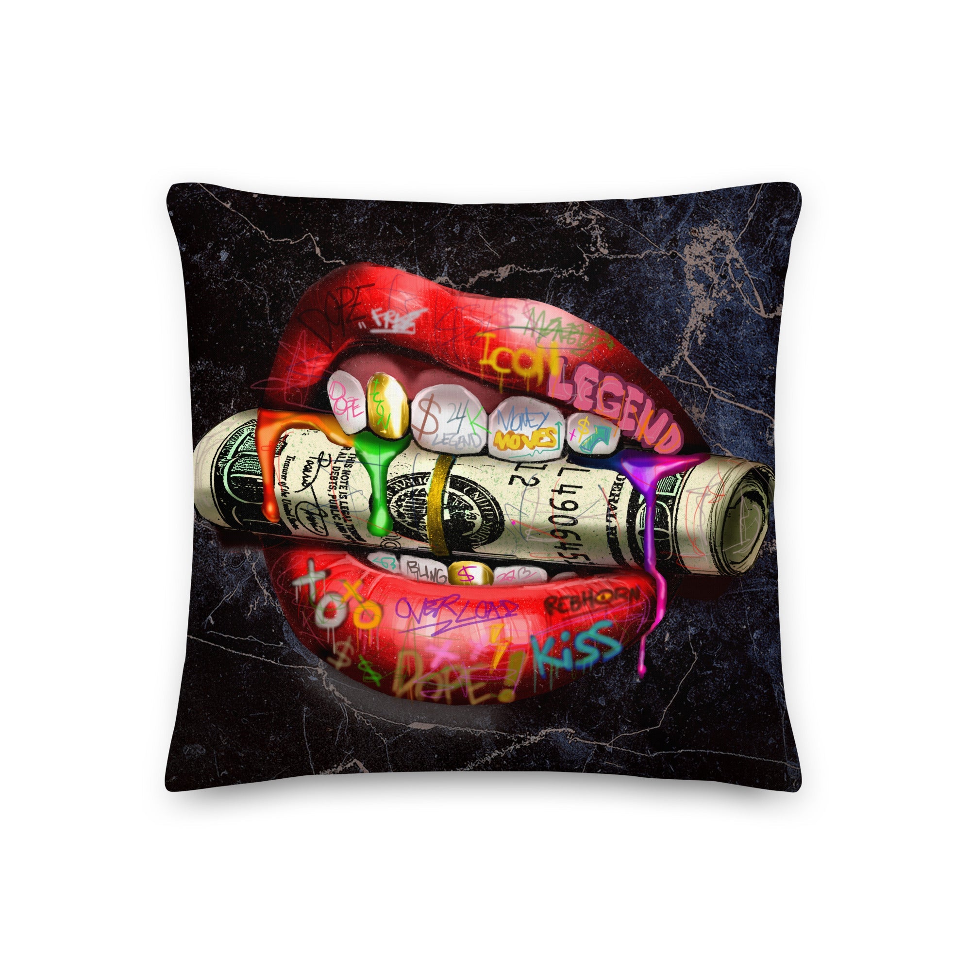 ALWAYS HUNGRY (BLACK) PREMIUM PILLOW - REBHORN DESIGN