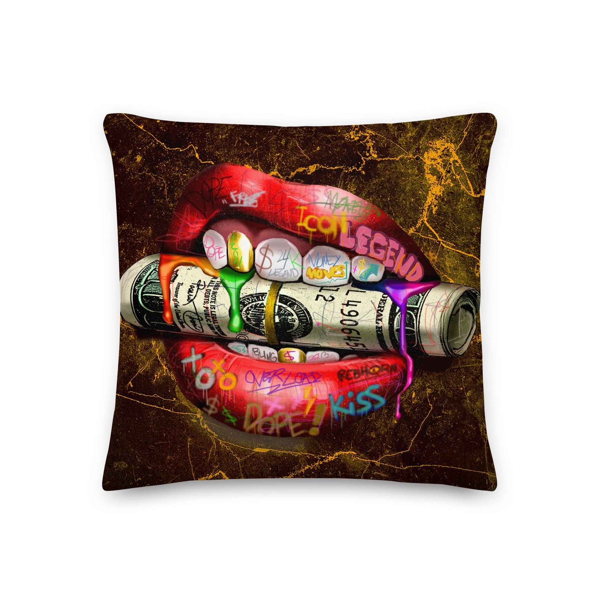 ALWAYS HUNGRY (GOLD) PREMIUM PILLOW - REBHORN DESIGN