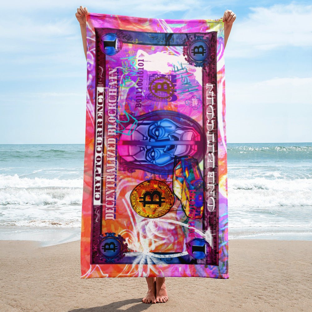 DECENTRALIZED BLOCKCHAIN BEACH TOWEL - REBHORN DESIGN