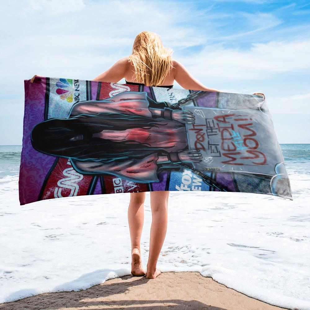 DON'T LET MEDIA KILL YOU BEACH TOWEL - REBHORN DESIGN