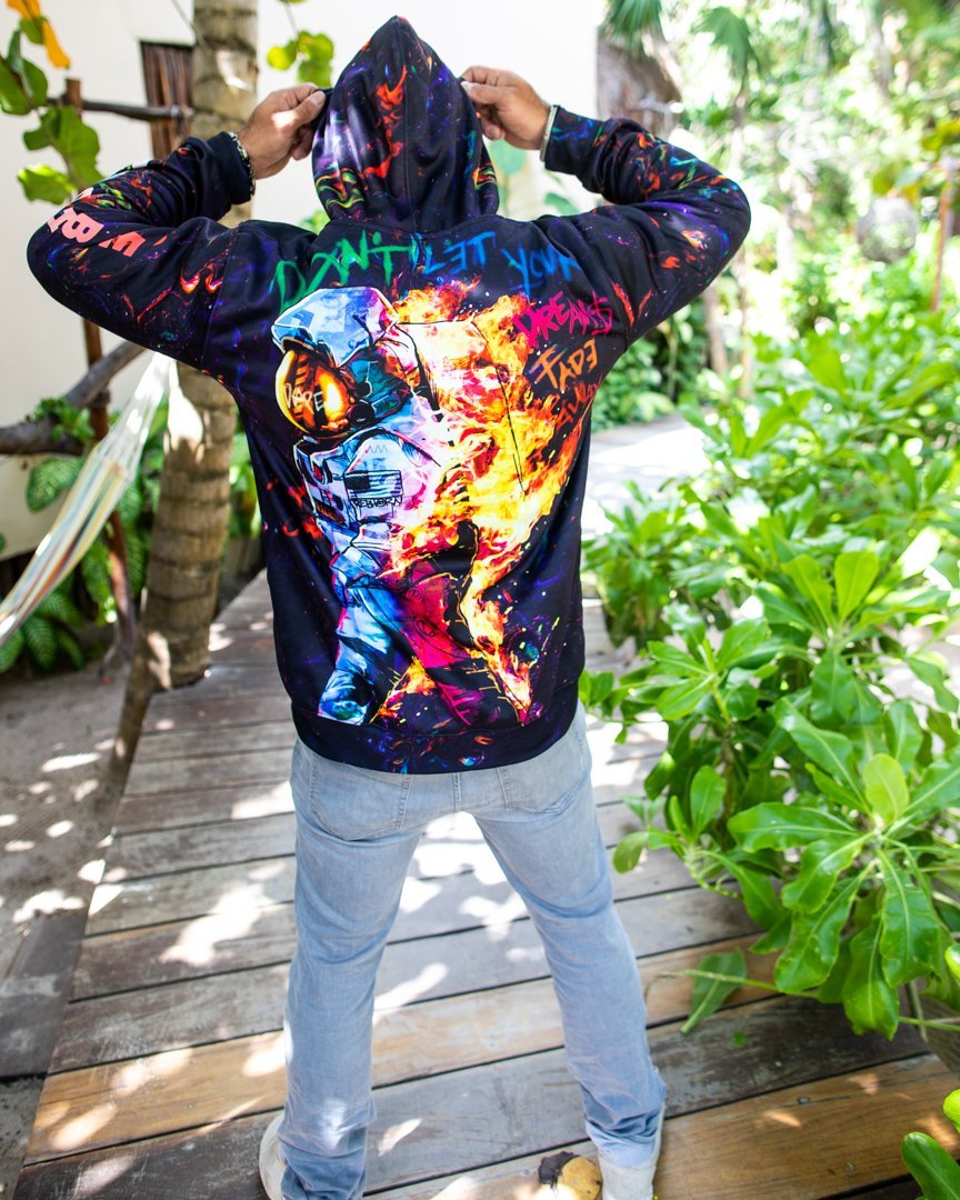 Don't Let Your Dreams Fade Away Unisex Tie-Dye Pull-Over Hoodies - REBHORN DESIGN