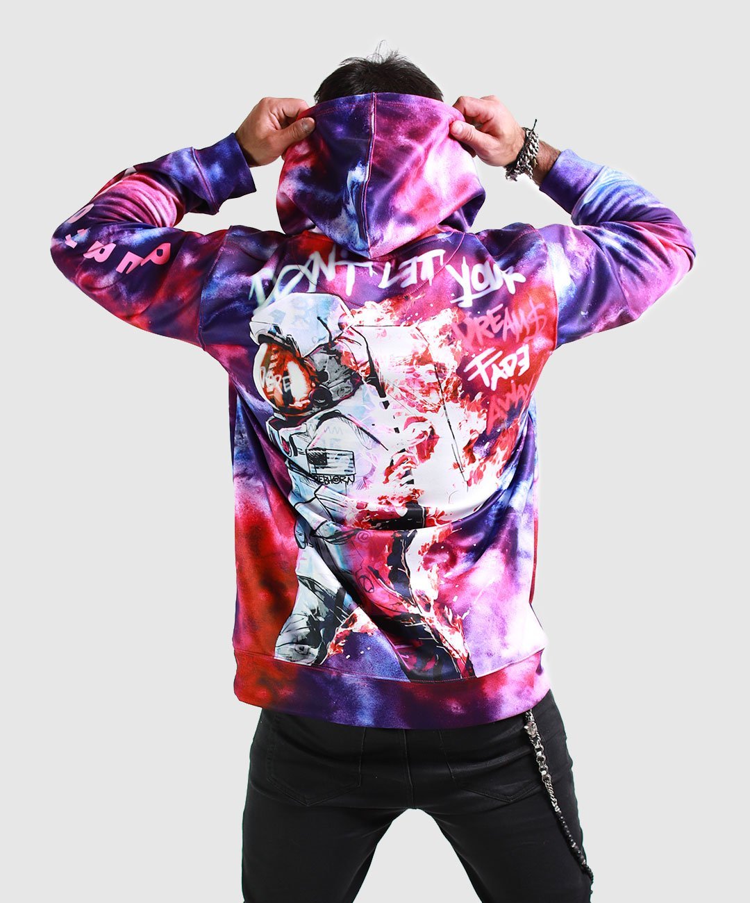 Don't Let Your Dreams Fade Away Unisex Tie-Dye Pull-Over Hoodies - REBHORN DESIGN