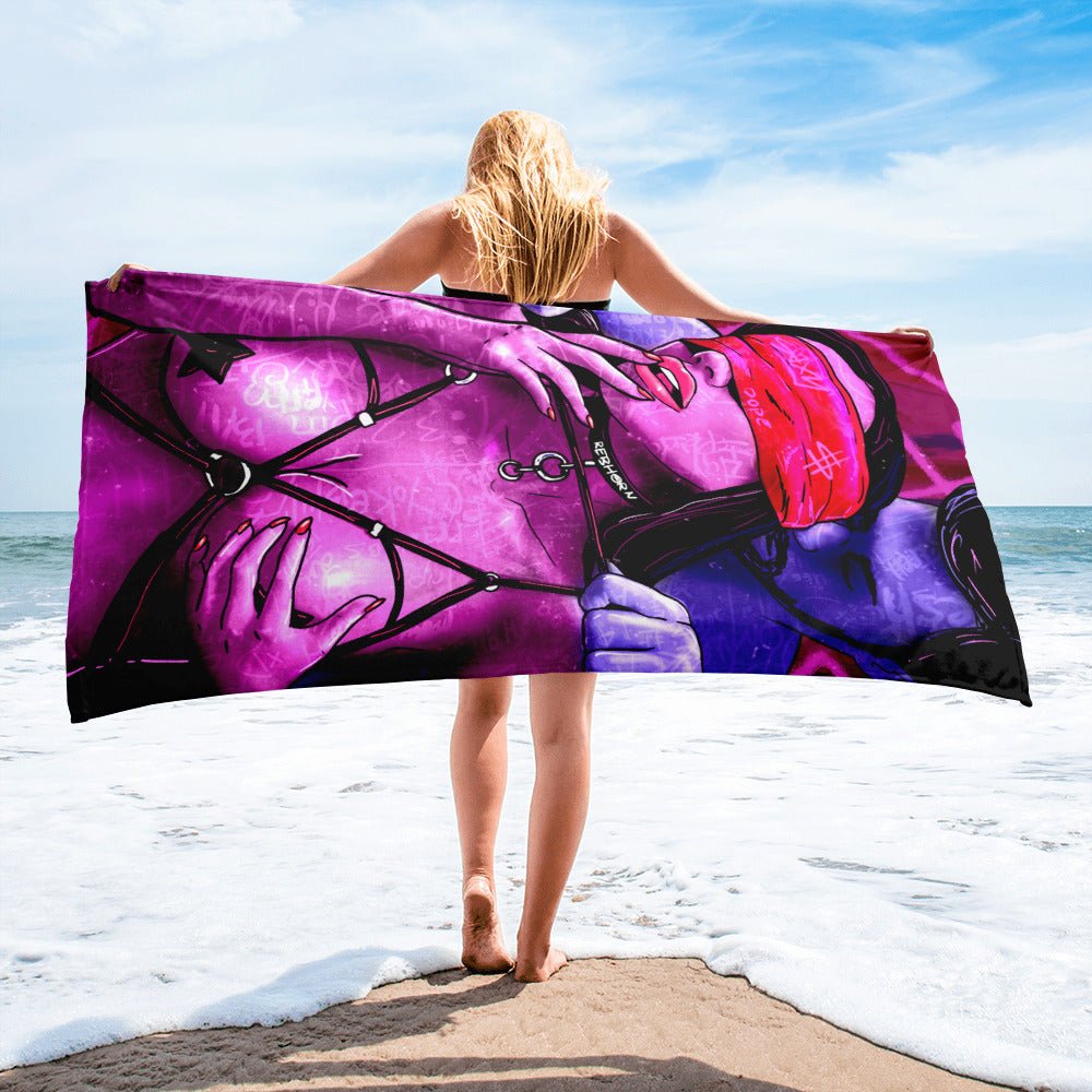Erotica Blindfolded Beach Towel - REBHORN DESIGN