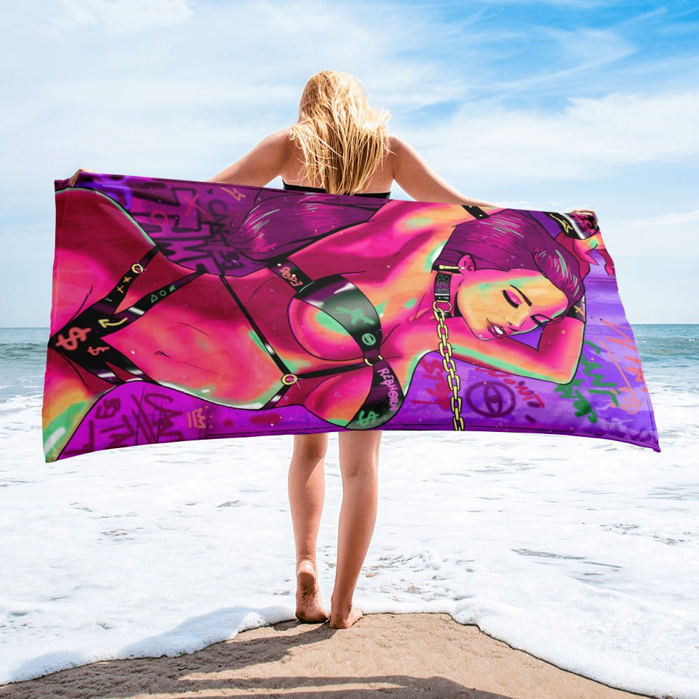 Erotica Can't be Tamed Beach Towel - REBHORN DESIGN