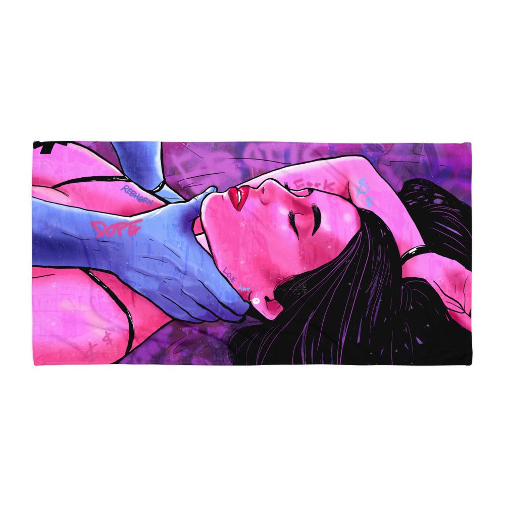 Erotica Come to My World 2.0 Beach Towel - REBHORN DESIGN