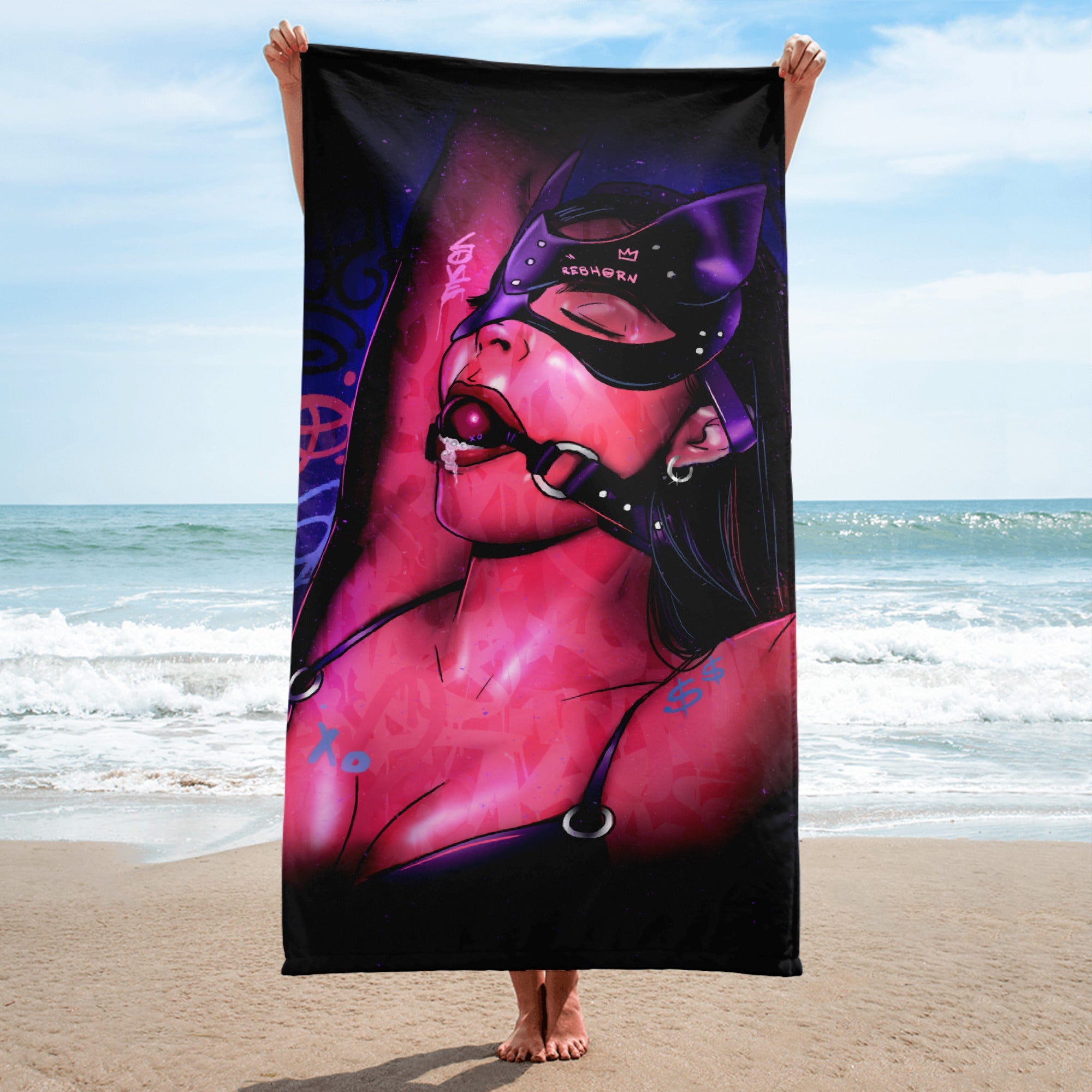 Erotica - Gag Me Beach Towel - REBHORN DESIGN