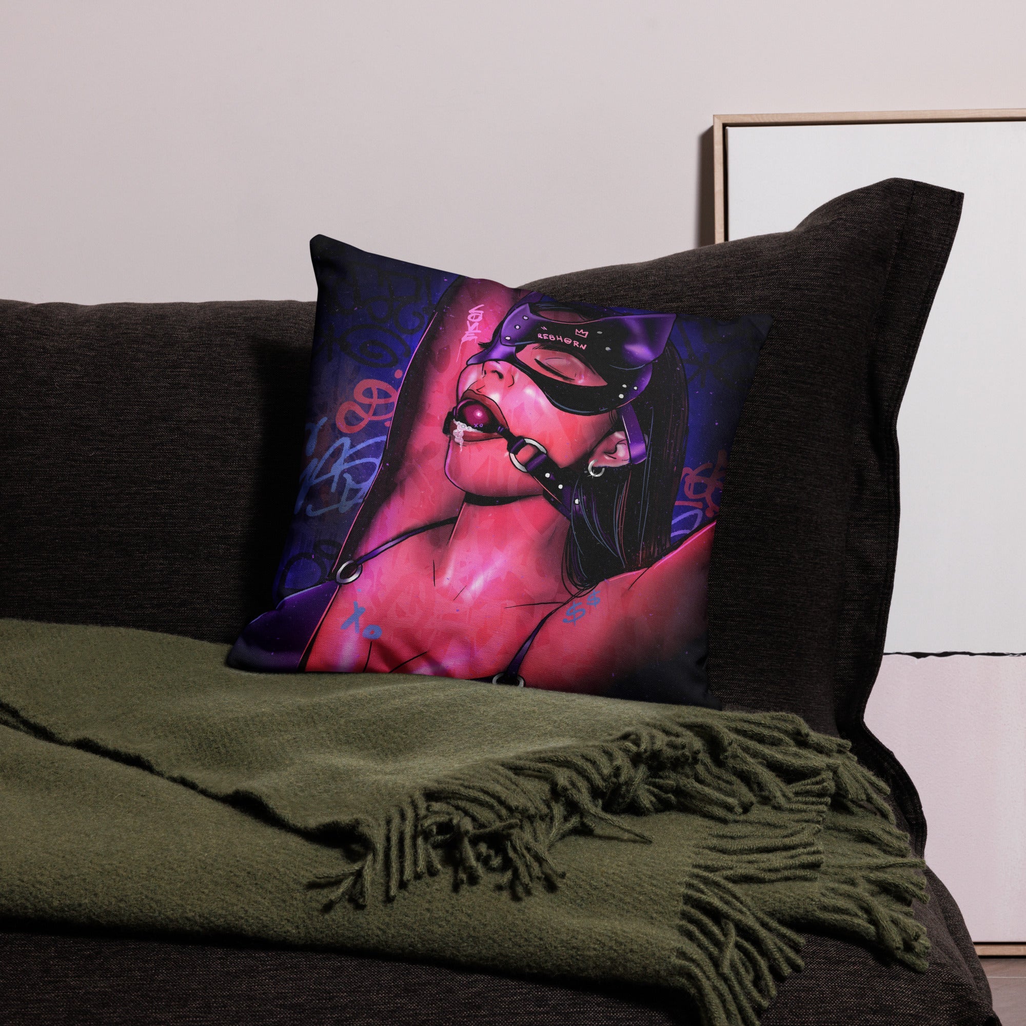 Erotica - Gag Me Premium Pillow - REBHORN DESIGN