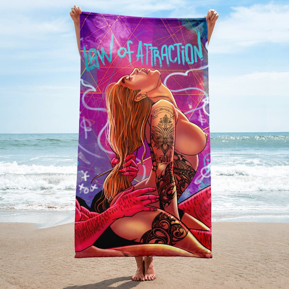 EROTICA - LAW OF ATTRACTION BEACH TOWEL - REBHORN DESIGN