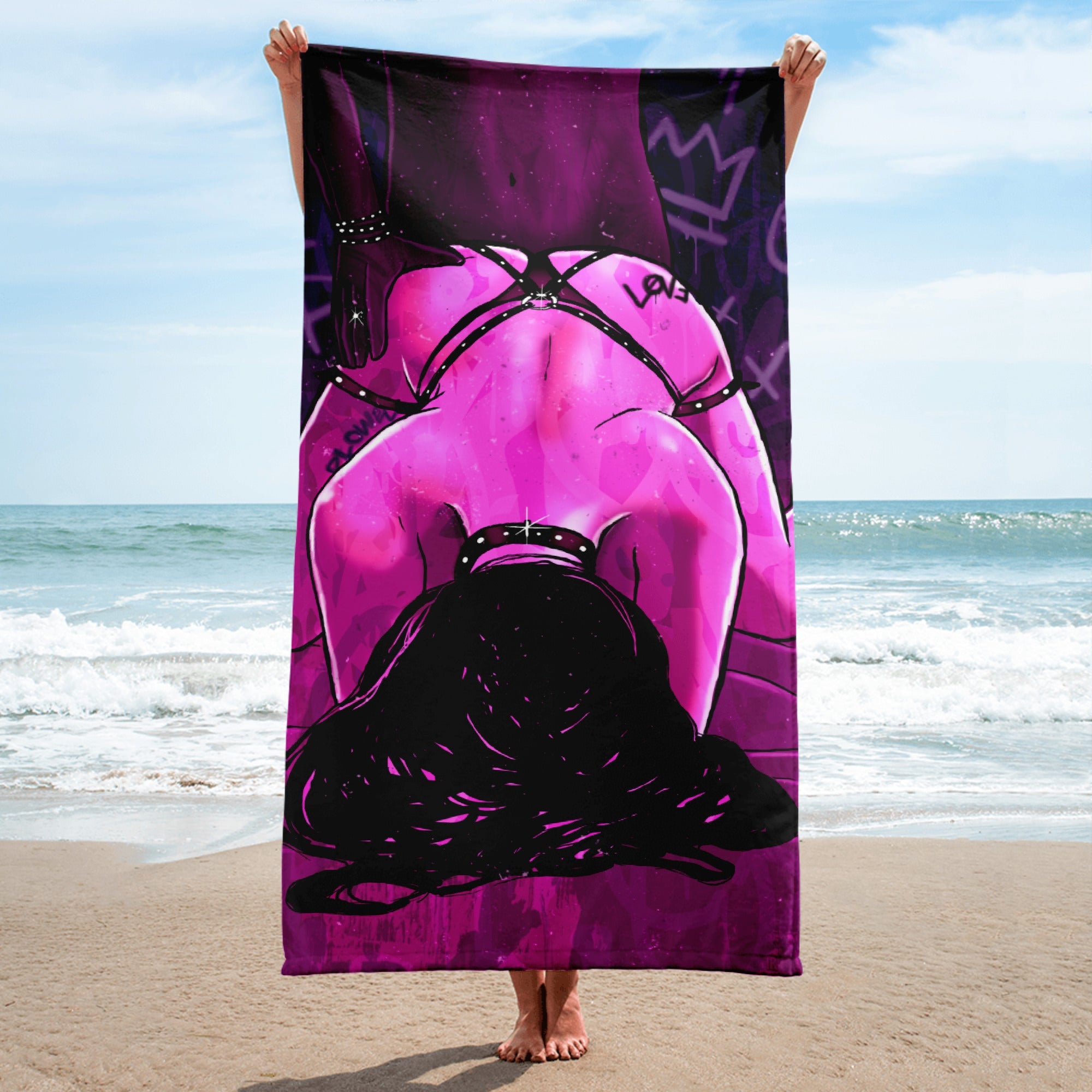 Erotica Plowed Beach Towel - REBHORN DESIGN