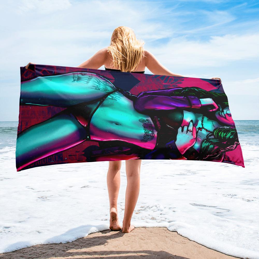 EROTICA - SEXY JOKER BEACH TOWEL - REBHORN DESIGN