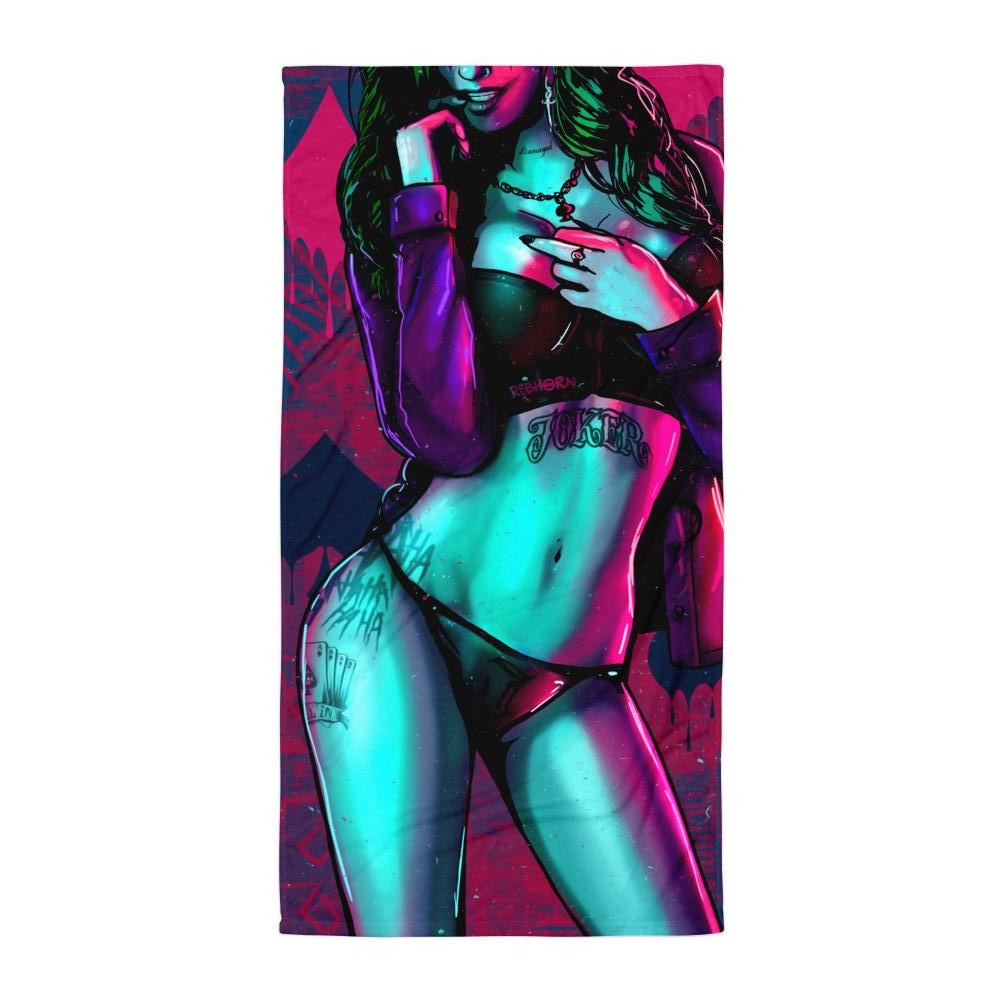 EROTICA - SEXY JOKER BEACH TOWEL - REBHORN DESIGN