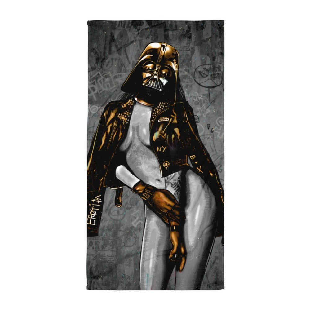 EROTICA - SEXY VADER MONOCHROME VERSION BEACH TOWEL - REBHORN DESIGN