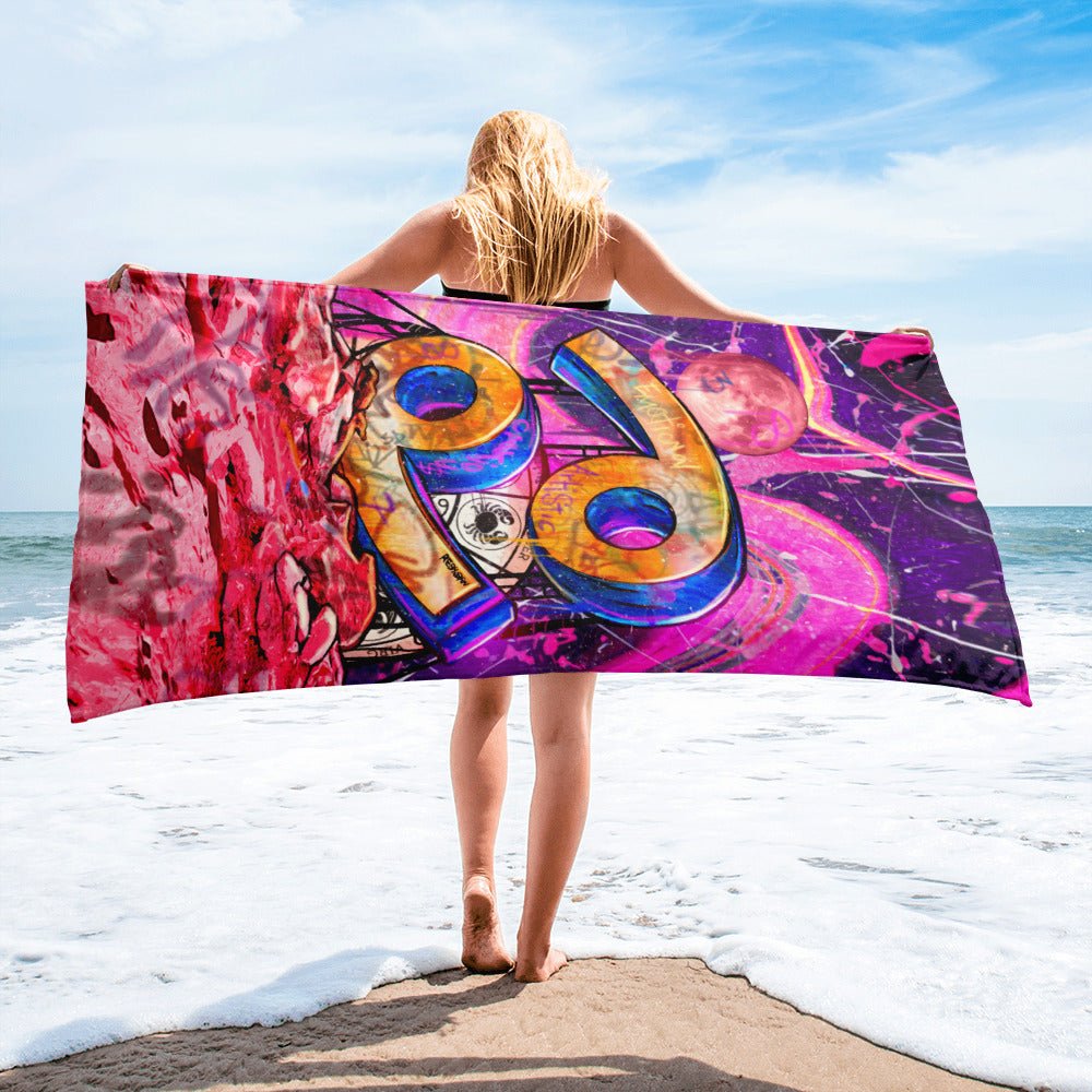 F YOUR SIGN - CANCER BEACH TOWEL - REBHORN DESIGN