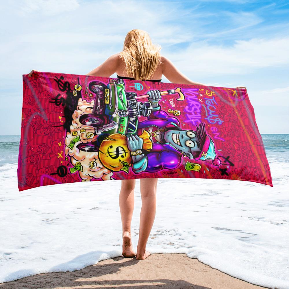 FOCUS ON YOURSELF BEACH TOWEL - REBHORN DESIGN