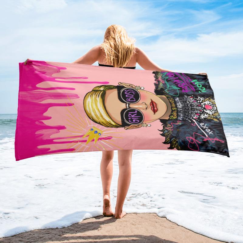 GIRL BOSS BEACH TOWEL - REBHORN DESIGN