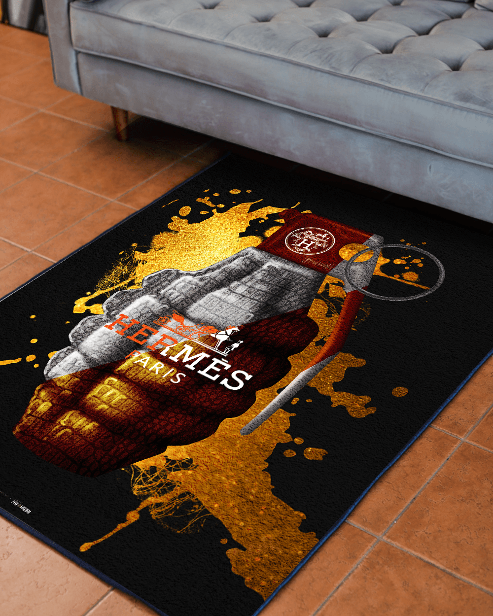 Luxury Grenade Hermes Design Rug – REBHORN DESIGN