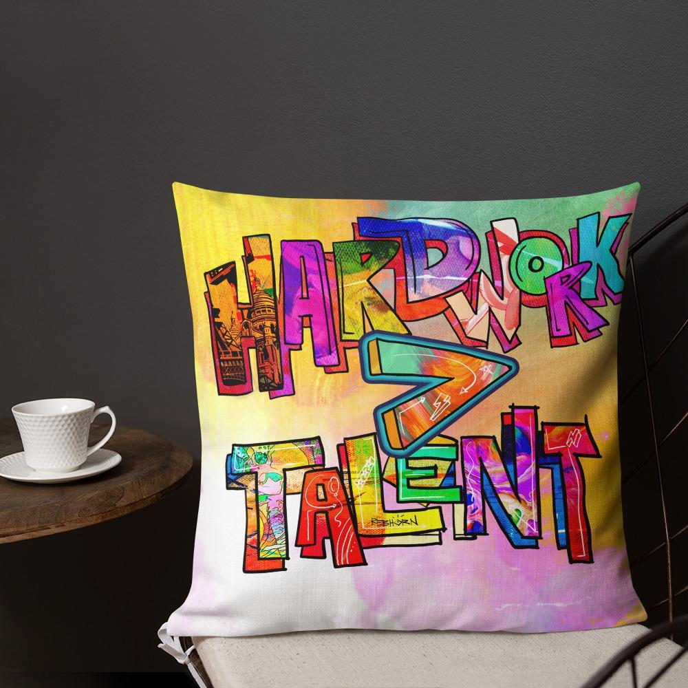 HARDWORK > TALENT PREMIUM PILLOW - REBHORN DESIGN