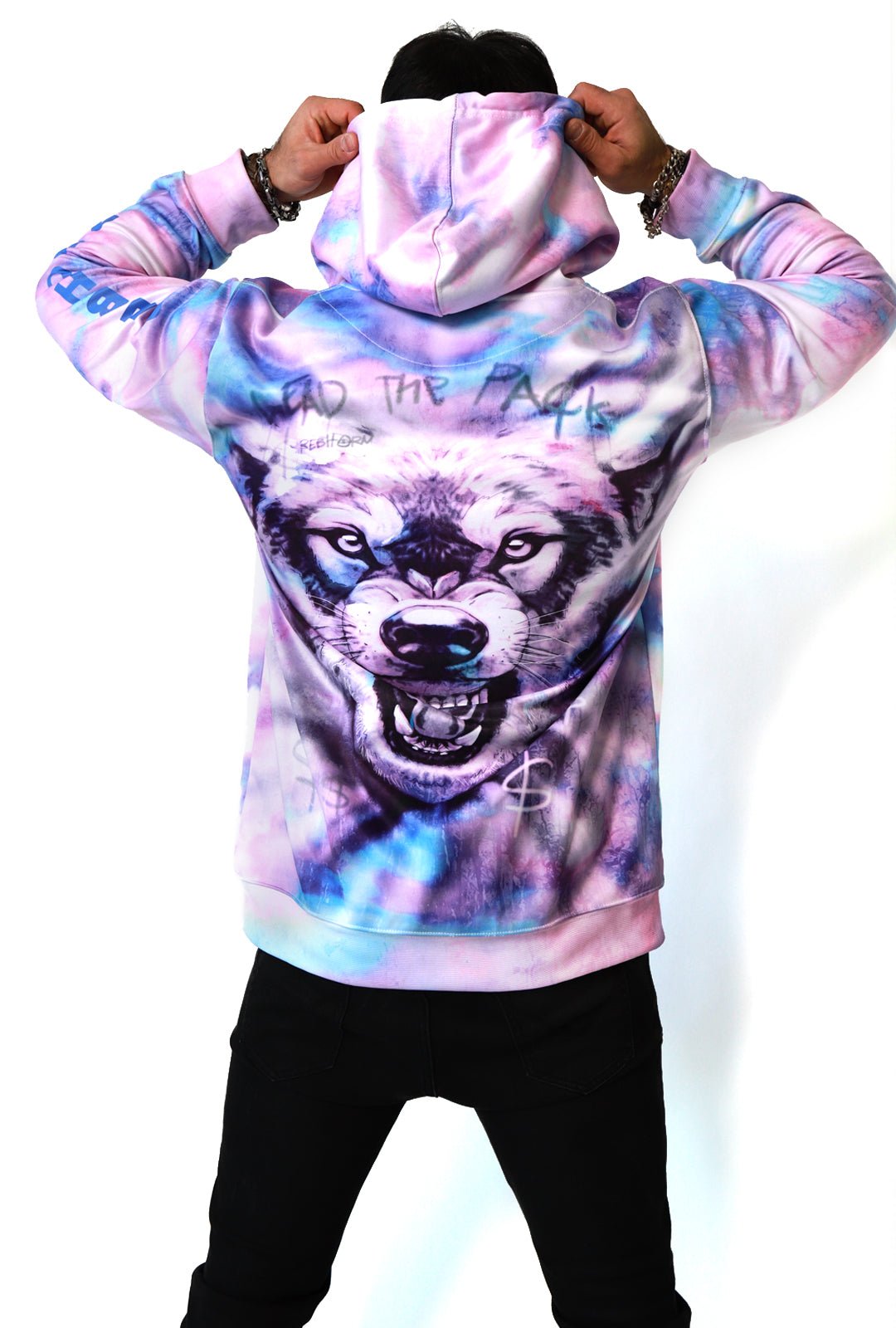 Lead The Pack Tie-Dye Pull-Over Hoodies - REBHORN DESIGN