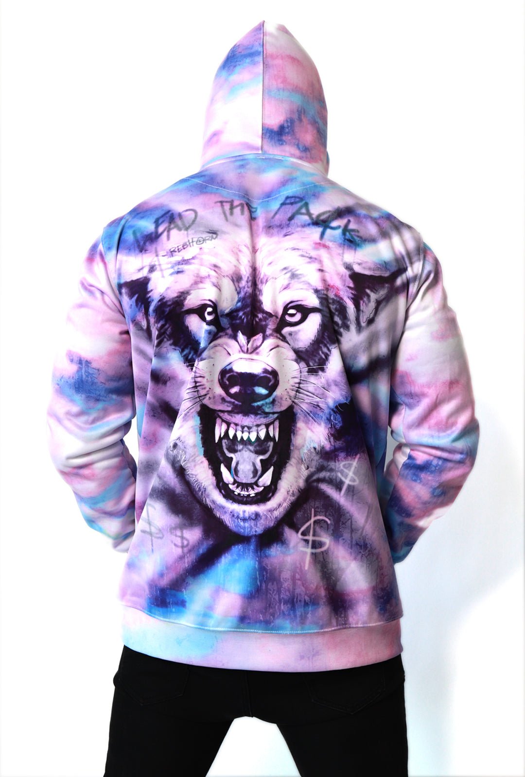 Lead The Pack Tie-Dye Pull-Over Hoodies - REBHORN DESIGN